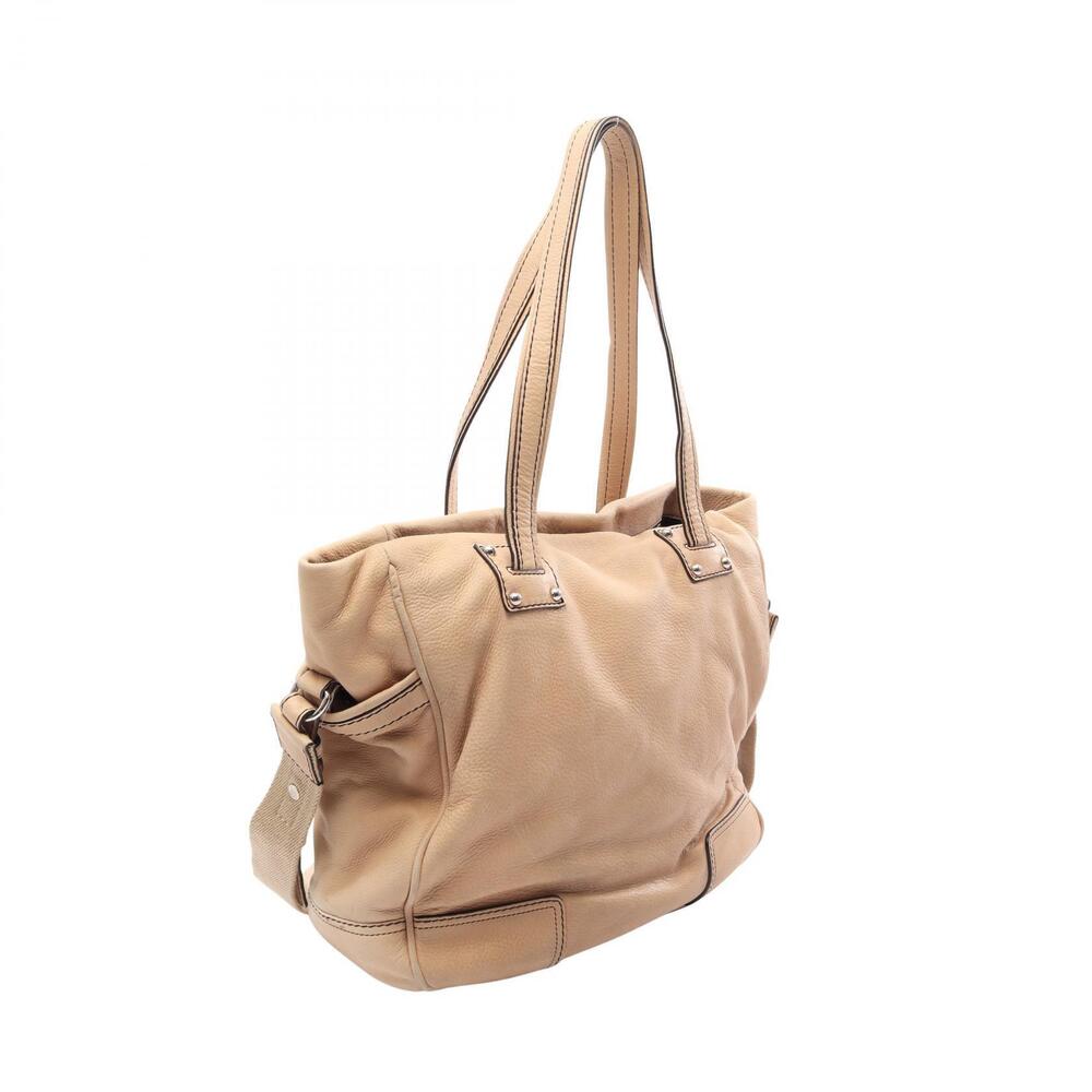 Loewe Leather Anagram Cream Bag Tote Beige Cream Tan